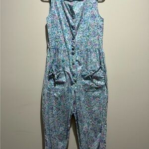 Laura Ashley Floral Jumpsuit - Blue and Purple